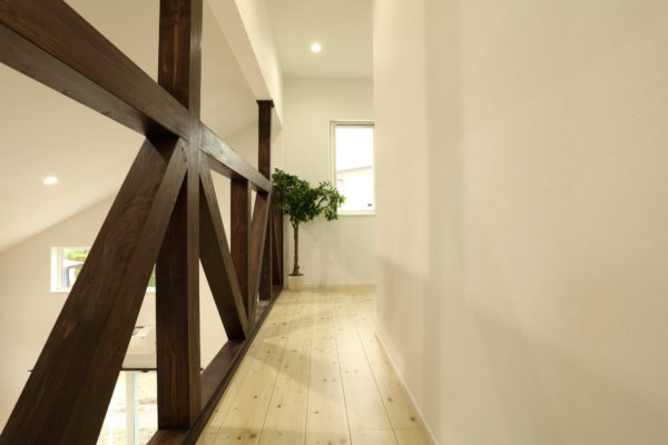 潟上市,新築,2階,ホール,吹き抜け,天王